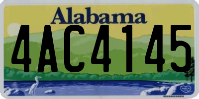 AL license plate 4AC4145