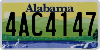 AL license plate 4AC4147