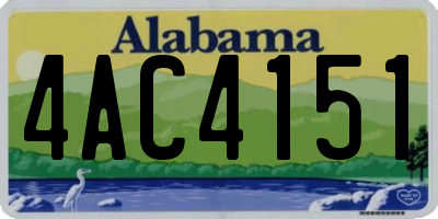 AL license plate 4AC4151