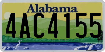AL license plate 4AC4155