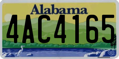 AL license plate 4AC4165