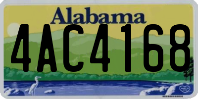 AL license plate 4AC4168