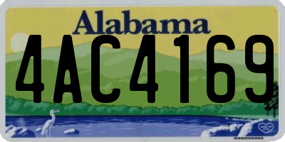 AL license plate 4AC4169