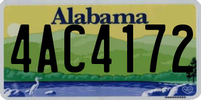 AL license plate 4AC4172