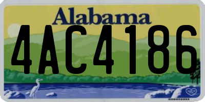 AL license plate 4AC4186