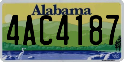 AL license plate 4AC4187