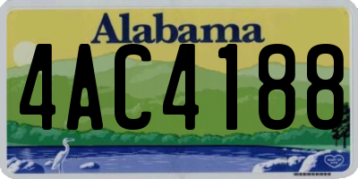 AL license plate 4AC4188