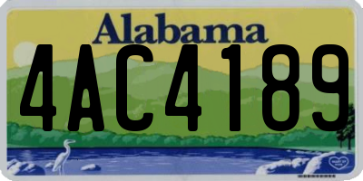 AL license plate 4AC4189