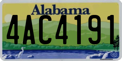 AL license plate 4AC4191