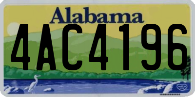 AL license plate 4AC4196