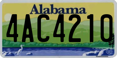 AL license plate 4AC4210
