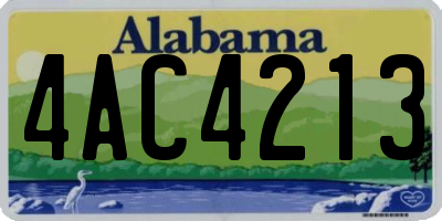 AL license plate 4AC4213