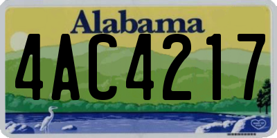 AL license plate 4AC4217