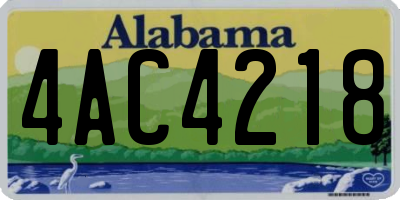 AL license plate 4AC4218