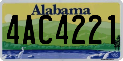 AL license plate 4AC4221
