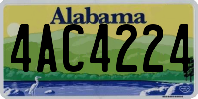 AL license plate 4AC4224