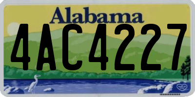 AL license plate 4AC4227