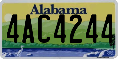 AL license plate 4AC4244