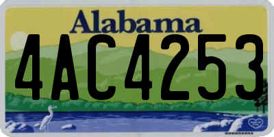 AL license plate 4AC4253