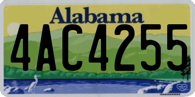 AL license plate 4AC4255