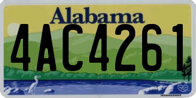 AL license plate 4AC4261