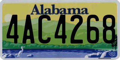 AL license plate 4AC4268
