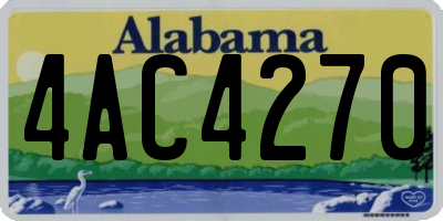 AL license plate 4AC4270