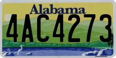 AL license plate 4AC4273
