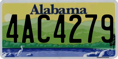 AL license plate 4AC4279