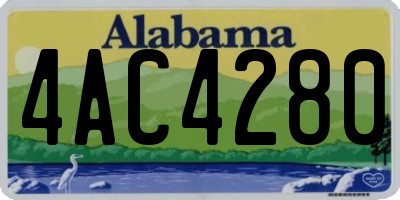 AL license plate 4AC4280