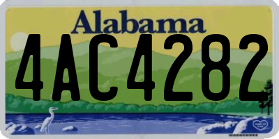 AL license plate 4AC4282