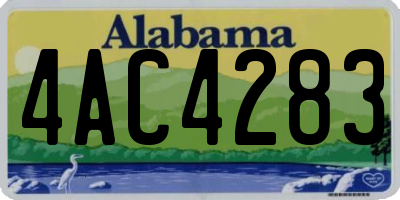 AL license plate 4AC4283
