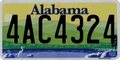 AL license plate 4AC4324