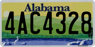 AL license plate 4AC4328