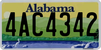 AL license plate 4AC4342