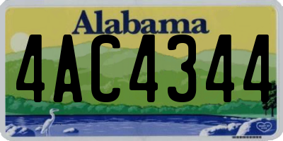 AL license plate 4AC4344