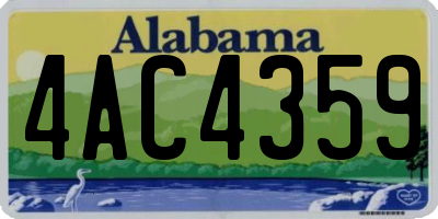 AL license plate 4AC4359