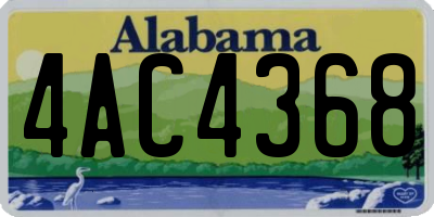 AL license plate 4AC4368