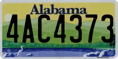 AL license plate 4AC4373