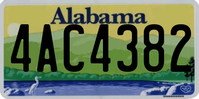 AL license plate 4AC4382