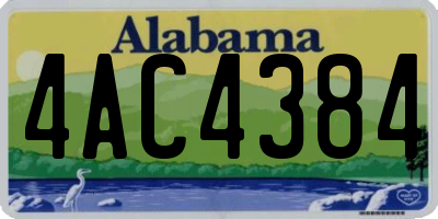AL license plate 4AC4384