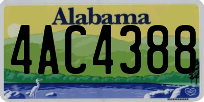 AL license plate 4AC4388