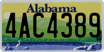 AL license plate 4AC4389
