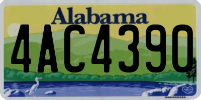 AL license plate 4AC4390