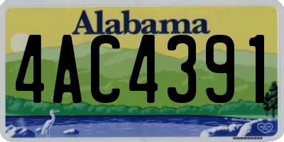 AL license plate 4AC4391