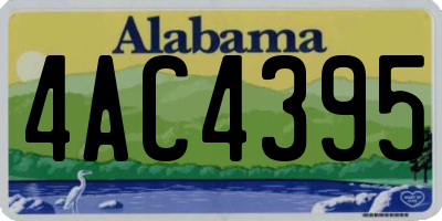 AL license plate 4AC4395
