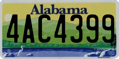 AL license plate 4AC4399