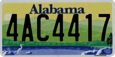 AL license plate 4AC4417