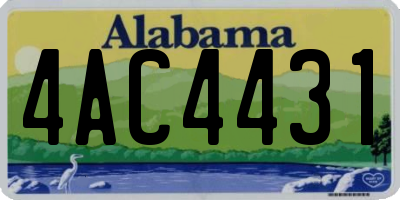 AL license plate 4AC4431