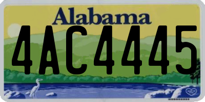 AL license plate 4AC4445